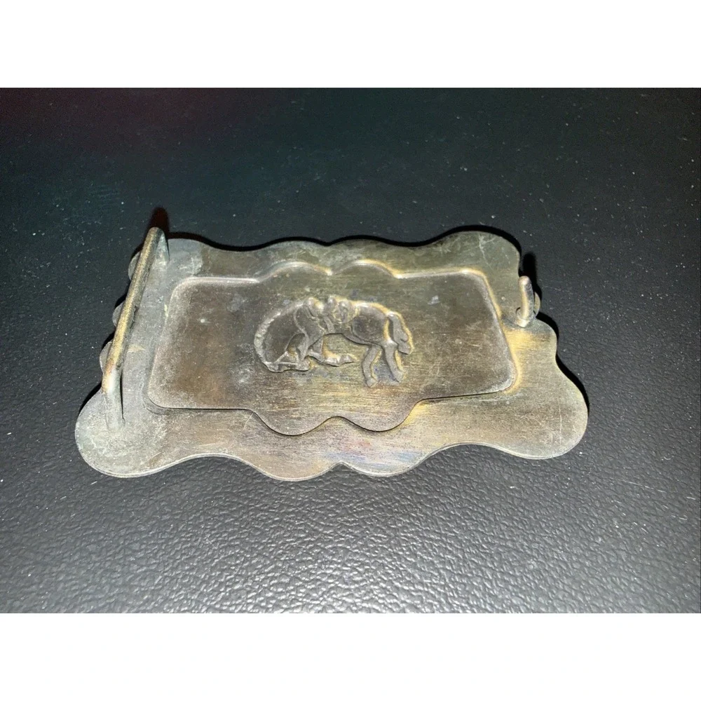 Brass- Bronze Color Tone bucking bronco belt buckle